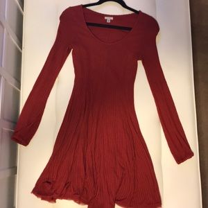 Red Long Sleeve Dress